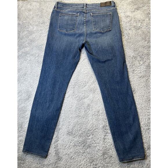 Parker‎ Smith Womens 32 Skinny Jeans Distressed Comfort Stretch Medium Wash - Picture 2 of 11